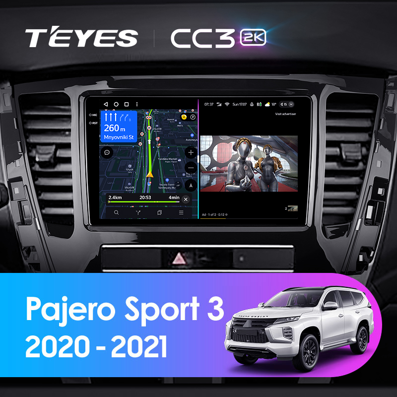 Штатная магнитола Teyes CC3-2K-360 128G для Pajero Sport3 2020-2021