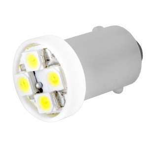 Автолампа диод T8.5 (T4W) 12V 4SMD диод , с цок. 1конт. SKYWAY конус белая  8504 S0820 1225 Автолампа диод T8.5 (T4W) 12V 4SMD диод , с цок. 1конт. SKYWAY конус белая  8504 S0820 1225