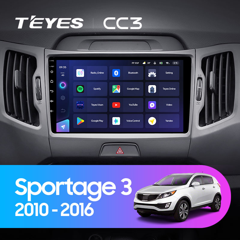 Штатная магнитола Teyes CC3L 4+32G  для Sportage 2010-2016 ТИП-C Штатная магнитола Teyes CC3L 4+32G  для Sportage 2010-2016 ТИП-C