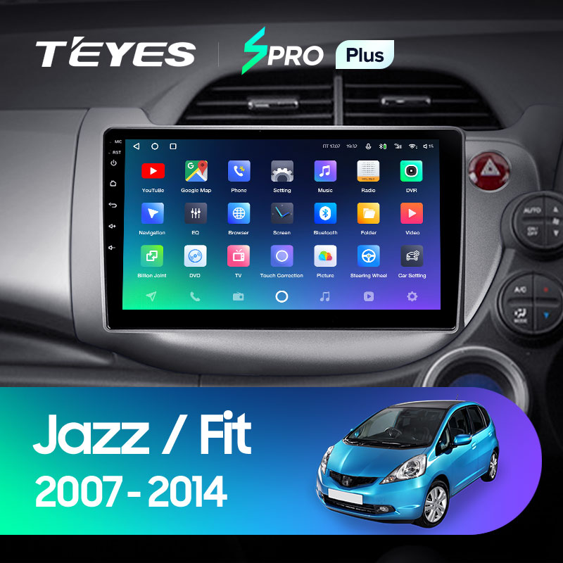 Штатная магнитола Teyes SPRO 3+32G для Jazz Fit 2007-2014 (Правый руль)