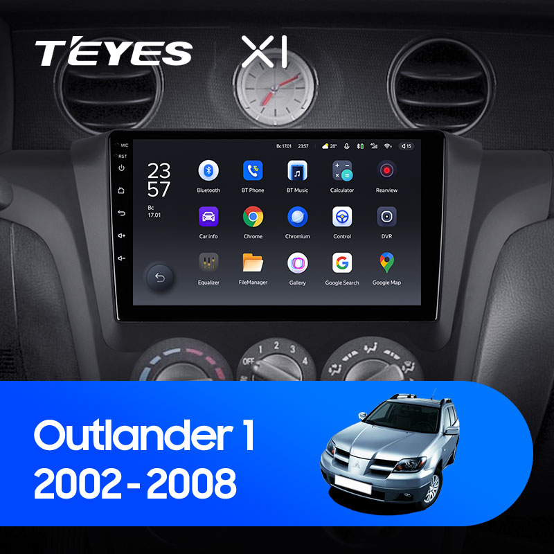 Штатная магнитола Teyes X1 4G 2+32G для Outlander 2002-2008