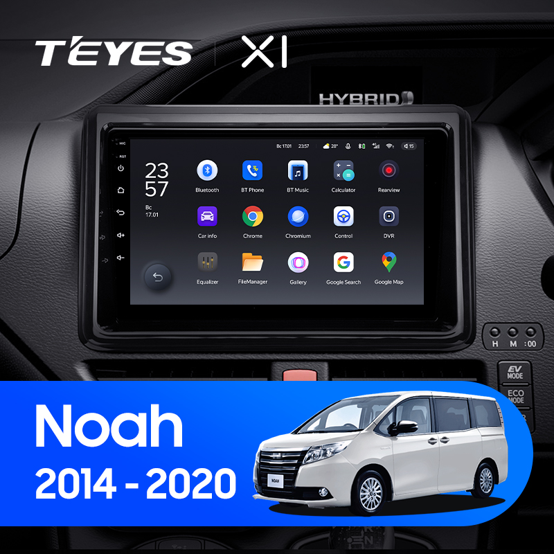 Штатная магнитола Teyes X1 4G 2+32G для Toyota Noah Voxy 2014-2017 (Правый руль)