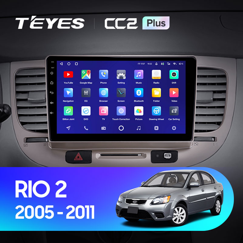 Штатная магнитола Teyes CC2 4+32G для Kia RIO 2 2005-2011