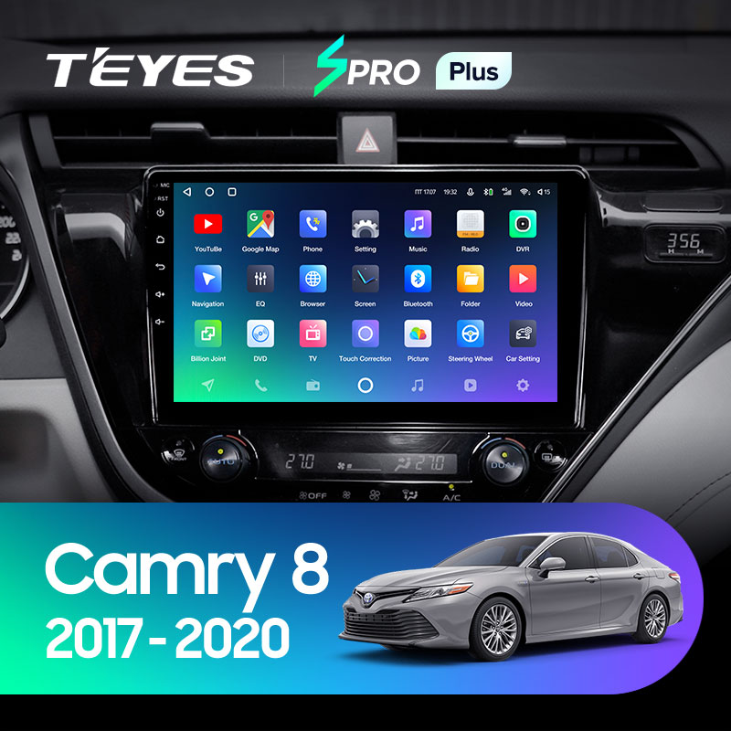 Штатная магнитола Teyes SPRO 4+32G для Toyota Camry 2017-2020 (Правый руль)