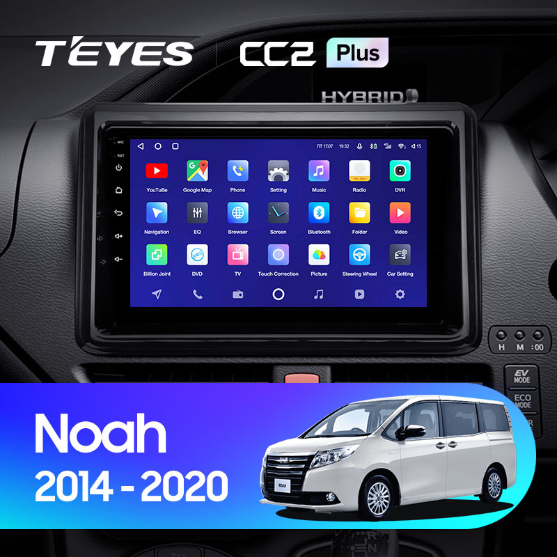 Штатная магнитола Teyes CC2 4+32G для Toyota Noah Voxy 2014-2017 (Правый руль)