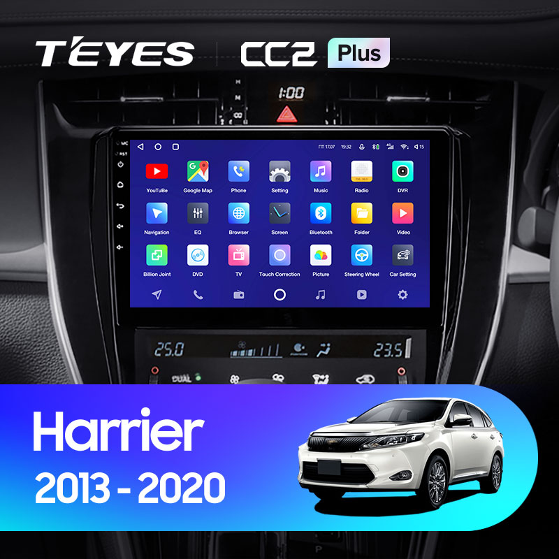 Штатная магнитола Teyes CC2 4+32G для Toyota Harrier 2013-2020 (Правый руль)
