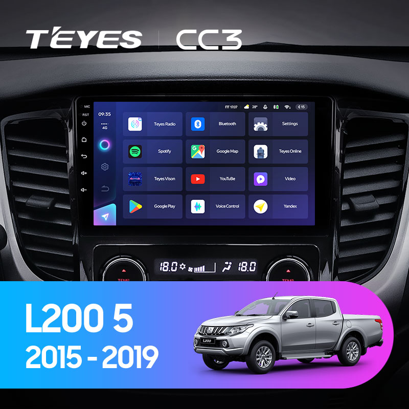 Штатная магнитола Teyes CC3L 3+32G  для L200 5 2015-2019 ТИП-F1 Штатная магнитола Teyes CC3L 3+32G  для L200 5 2015-2019 ТИП-F1
