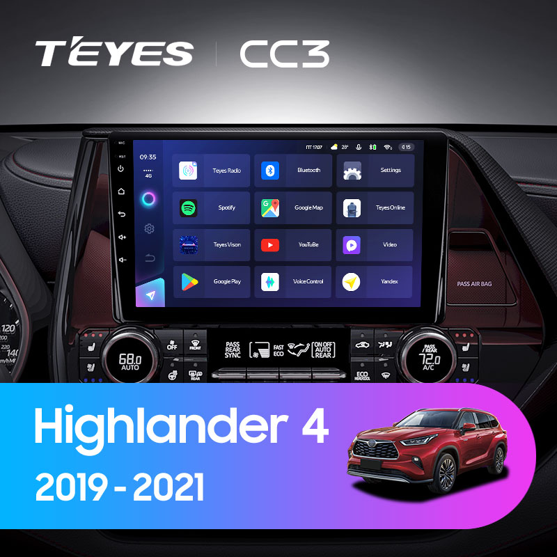 Штатная магнитола Teyes CC3L 4+32G для Toyota Highlander 2019-2021 (Правый руль) Штатная магнитола Teyes CC3L 4+32G для Toyota Highlander 2019-2021 (Правый руль)
