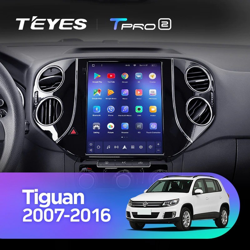 Штатная магнитола Tesla style Teyes TPRO 2 Volkswagen Tiguan 1 NF 2007-2016