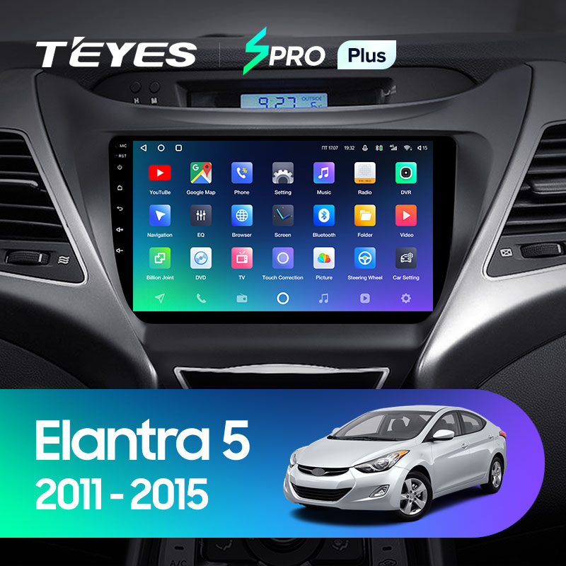 Штатная магнитола Teyes SPRO 4+32G для Hyundai Elantra 5 2011-2015