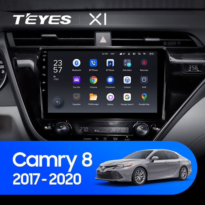 Штатная магнитола Teyes X1 4G 2+32G для Toyota Camry 2017-2020 (Правый руль)