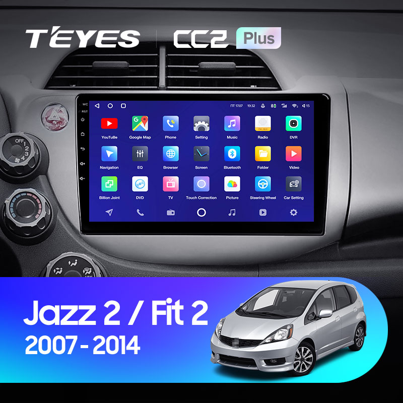 Штатная магнитола Teyes CC2 3+32G для Jazz Fit 2007-2014 (Левый руль)