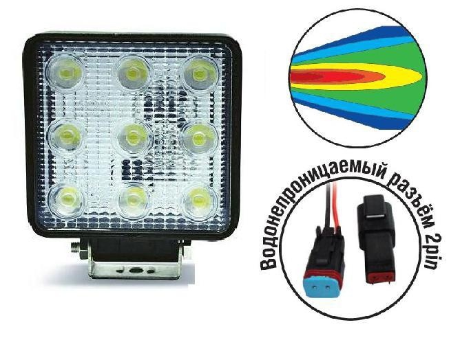 Светодиодные фара "OFF-Road" AVS Light SL-1211A (27W) серия "Basic"