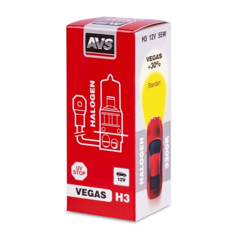 Лампа галогенная AVS Vegas H3.12V.55W (1 шт.)