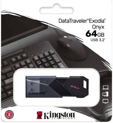 Флэш-диск Kingston 64GB DT Exodia Onyx USB3.2 чёрный