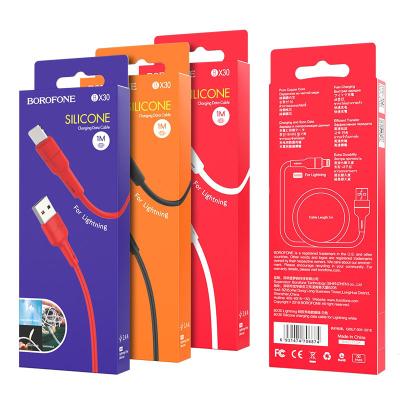 Кабель USB - Lightning 1м 2.4A BOROFONE BX30 силикон