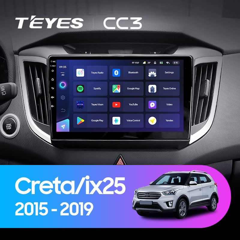Штатная магнитола Teyes CC3L 4+32G для Hyundai Creta iX25 2015-2019 Штатная магнитола Teyes CC3L 4+32G для Hyundai Creta iX25 2015-2019