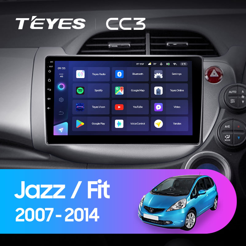 Штатная магнитола Teyes CC3L 4+32G для Jazz Fit 2007-2014 (Правый руль) Штатная магнитола Teyes CC3L 4+32G для Jazz Fit 2007-2014 (Правый руль)