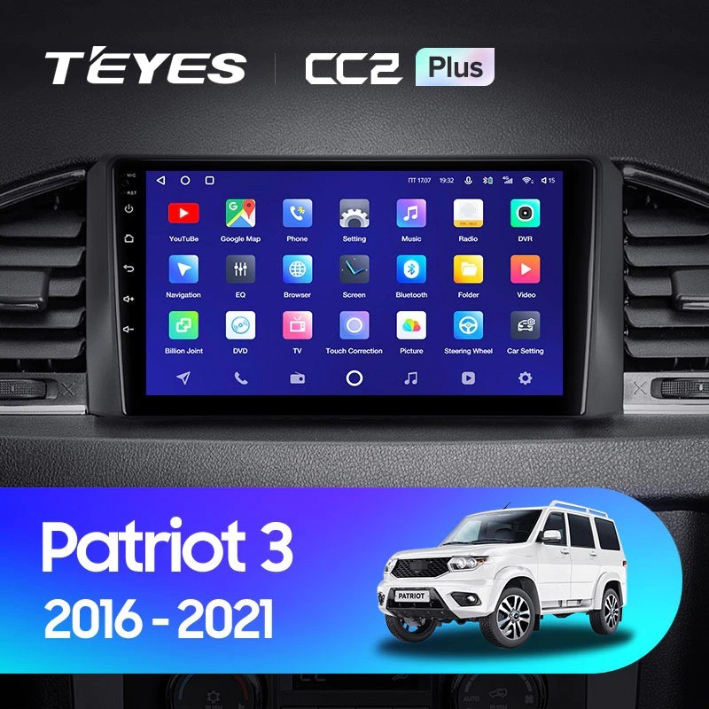 Штатная магнитола Teyes CC2 Plus 3/32 UAZ Patriot 3 (2016-2021)
