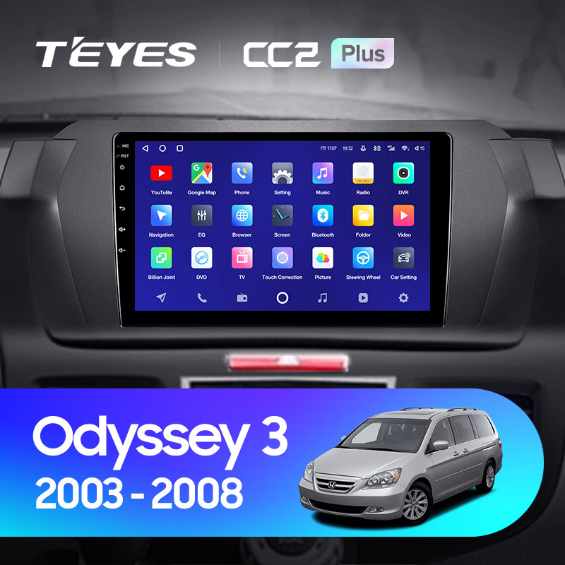 Штатная магнитола Teyes CC2 3+32G для Odyssey 2003-2008 (Левый руль)