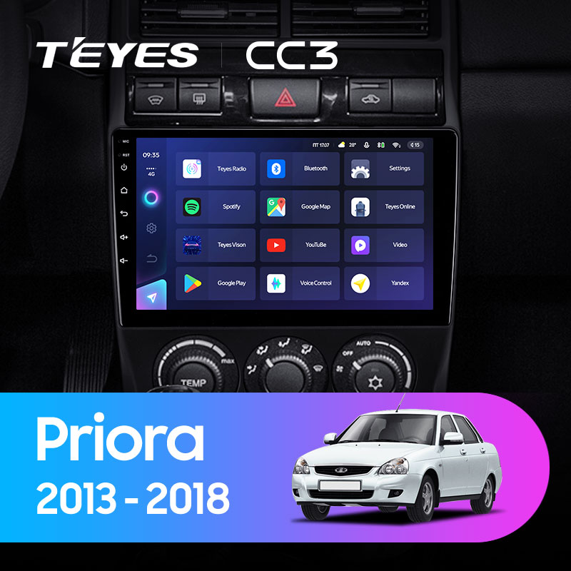 Штатная магнитола Teyes CC3L 4+32G для Priora 2013-2018 Штатная магнитола Teyes CC3L 4+32G для Priora 2013-2018