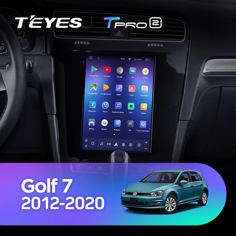 Штатная магнитола Tesla style Teyes TPRO 2 Volkswagen Golf 7 2012-2020