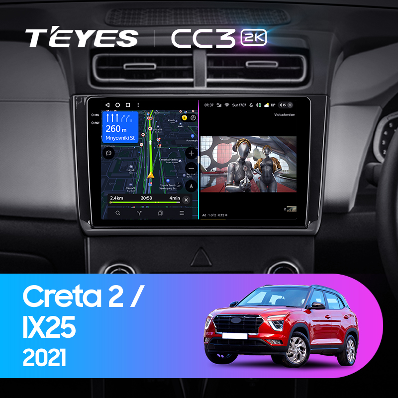 Штатная магнитола Teyes CC3-2K 128G для Hyundai Creta  IX25 2021+