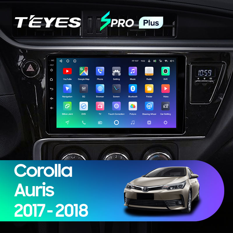 Штатная магнитола Teyes SPRO 3+32G для Toyota Corolla  Auris 2017-2018