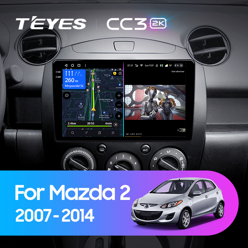 Штатная магнитола Teyes CC3-2K 64G для Mazda2 Demio 2007-2014
