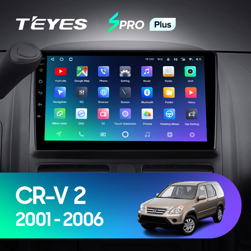 Штатная магнитола Teyes SPRO 4+32G для CR-V 2001-2006