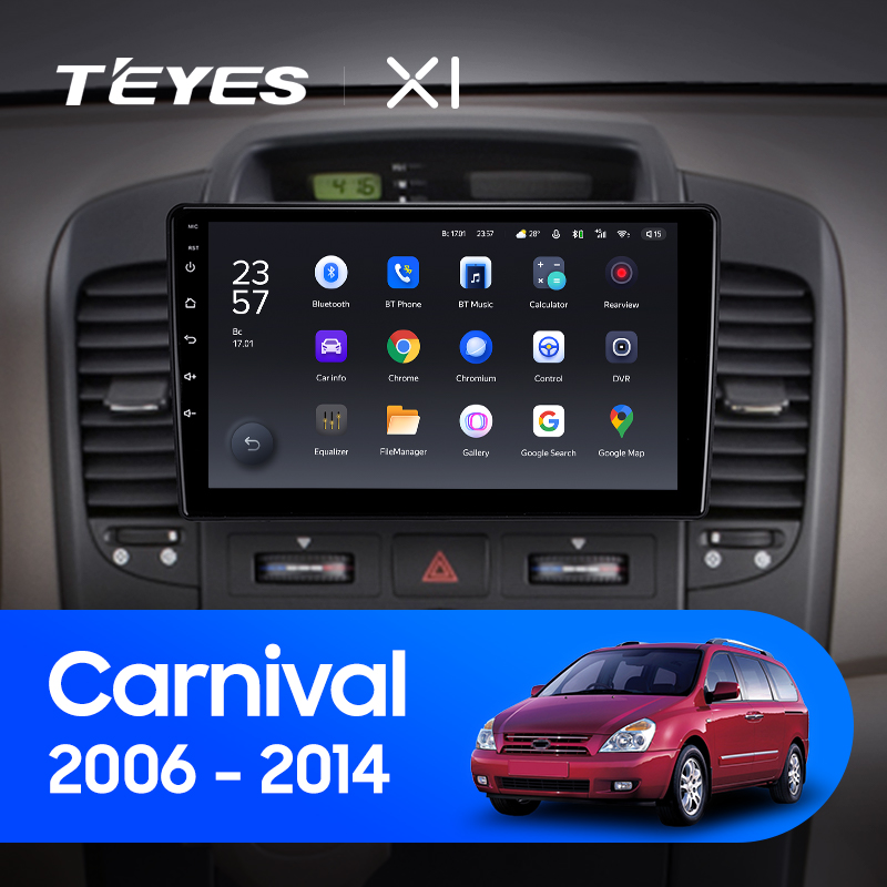 Штатная магнитола Teyes X1 4G 2+32G для Kia Carnival 2006-2014