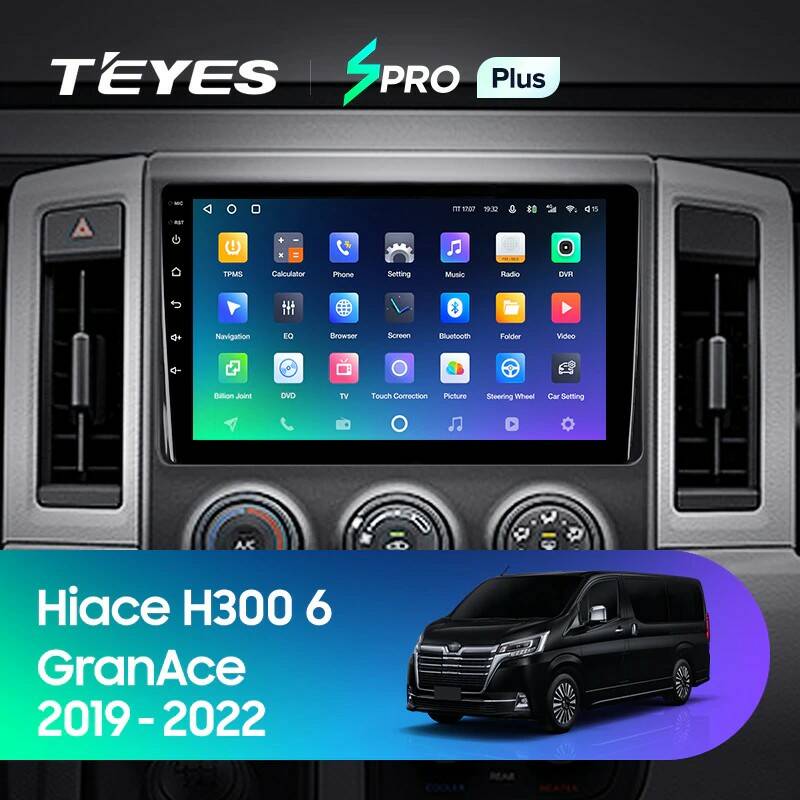 Штатная магнитола Teyes SPRO 4+32G  для Toyota Hiace 2019-2022 ТИП-A