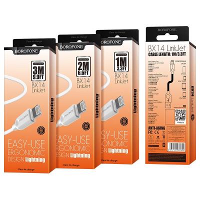 Кабель USB - Lightning 1м 2.4A BOROFONE BX14