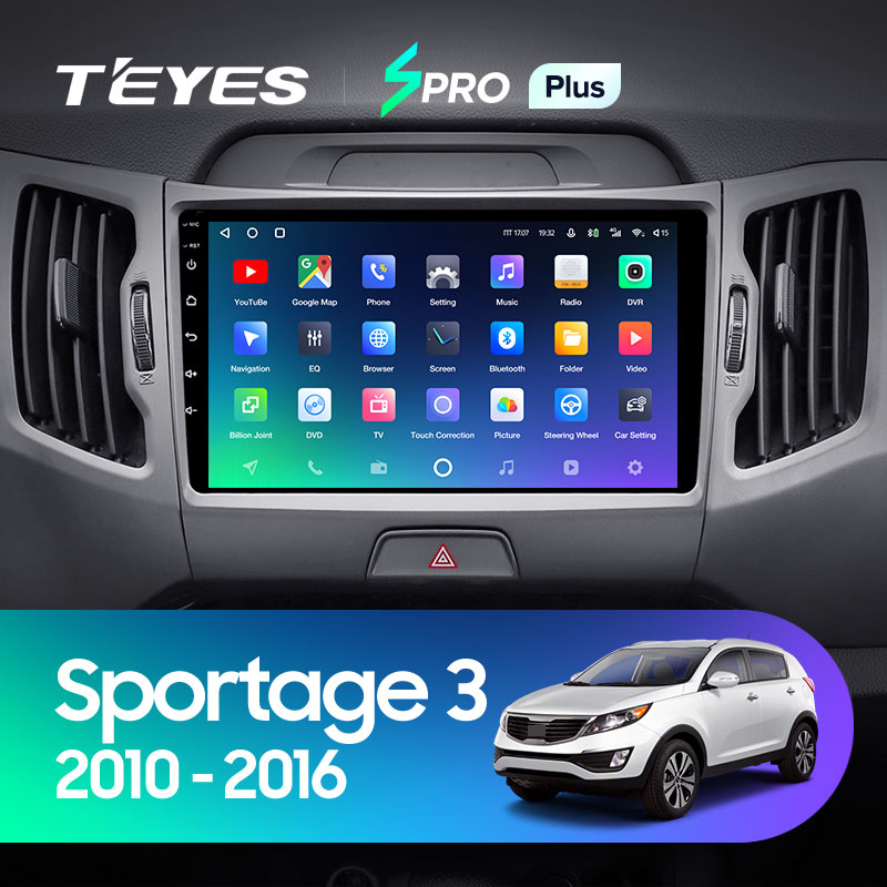 Штатная магнитола Teyes SPRO 3+32G  для Sportage 2010-2016 ТИП-B