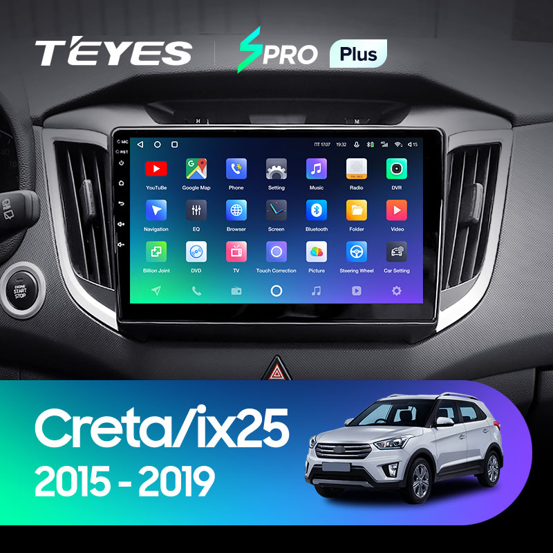 Штатная магнитола Teyes SPRO 4+32G для Hyundai Creta iX25 2015-2019