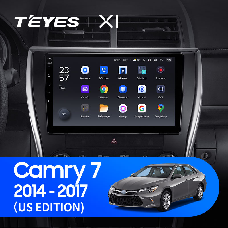 Штатная магнитола Teyes X1 4G 2+32G для Toyota Camry 2014-2017 (Правый руль)