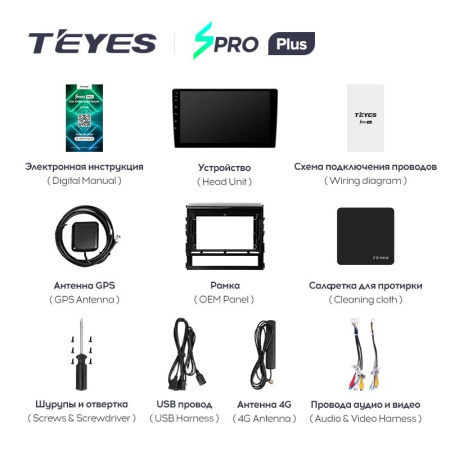 Штатная магнитола Teyes SPRO Plus 6/128 Toyota Land Cruiser 200 (2015-2018)