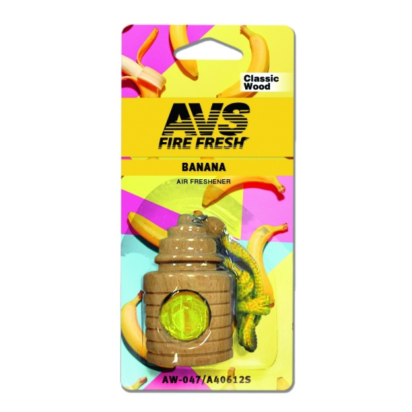 Ароматизатор AVS AW-047 Classic Wood (аром. Банан/Banana) (жидкостный)