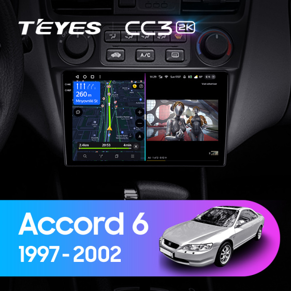 Штатная магнитола Teyes CC3-2K 3+32G для Accord 1997-2002