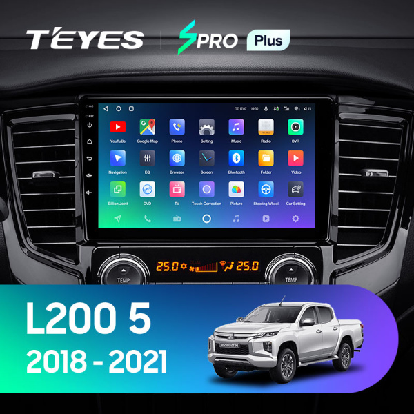 Штатная магнитола Teyes SPRO 3+32G для L200 5 2018-2021 (Правый руль)