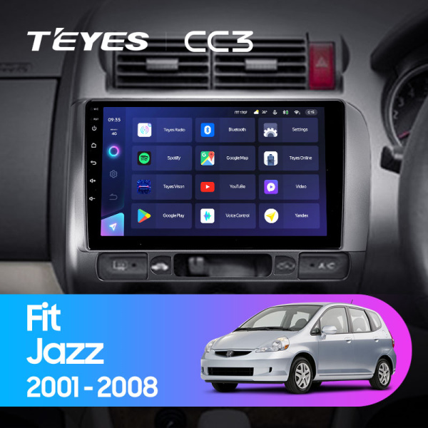Штатная магнитола Teyes CC3L 3+32G для Fit 2001-2008 (Правый руль) Штатная магнитола Teyes CC3L 3+32G для Fit 2001-2008 (Правый руль)