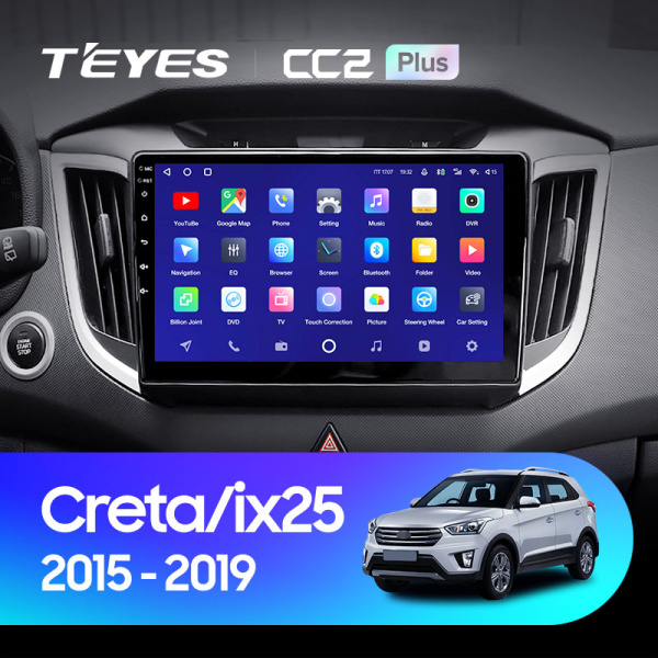 Штатная магнитола Teyes CC2 4+32G для Hyundai Creta iX25 2015-2019
