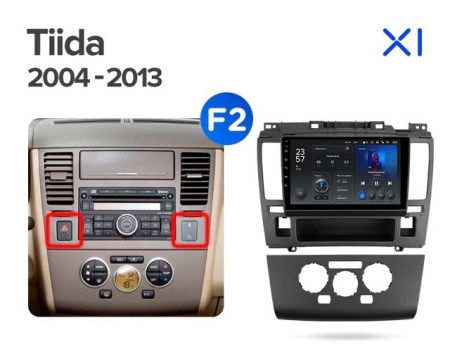 Штатная магнитола Teyes X1 WI-FI 2/32 Nissan Tiida C11 (2004-2013) Тип-В
