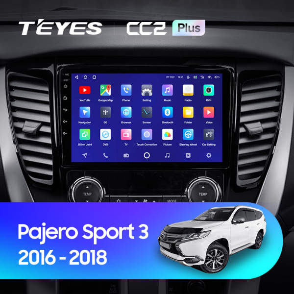 Штатная магнитола Teyes CC2 4+32G для Pajero Sport3 2016-2018