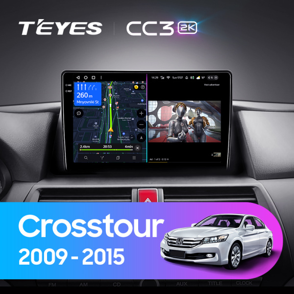 Штатная магнитола Teyes CC3-2K-360 128G для Crosstour 2009-2015 (Правый руль)