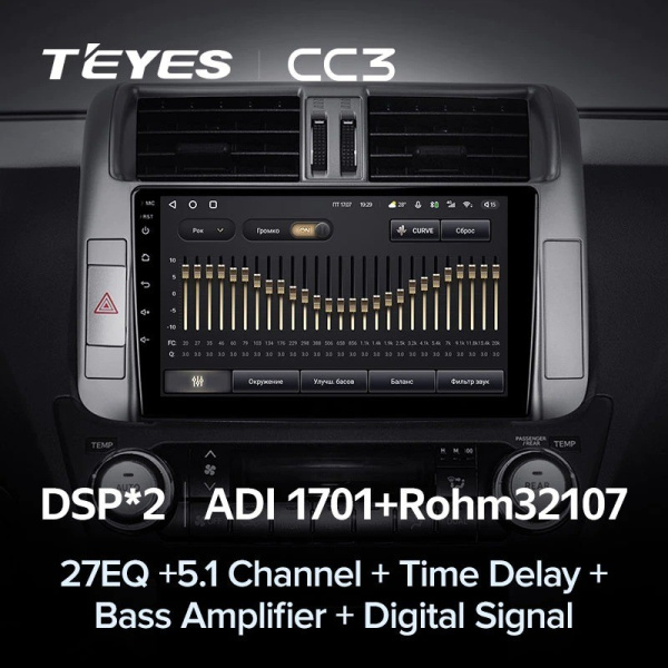 Штатная магнитола Teyes CC3 360 6/128 Toyota Land Cruiser Prado 150 (2009-2013)