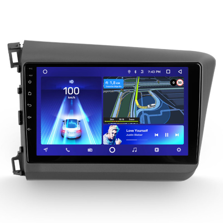 Штатная рамка (без дисплея) Teyes для  Honda Civic 9 FB FK FD 2011-2015 (Для экрана 9")