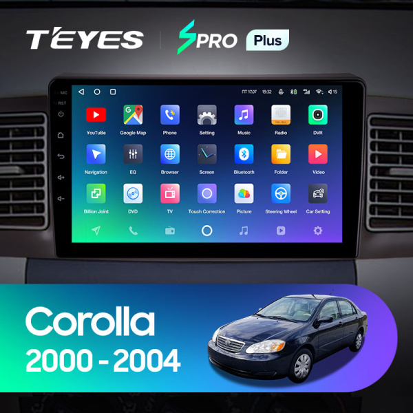 Штатная магнитола Teyes SPRO 3+32G для Toyota Corolla 2000-2004