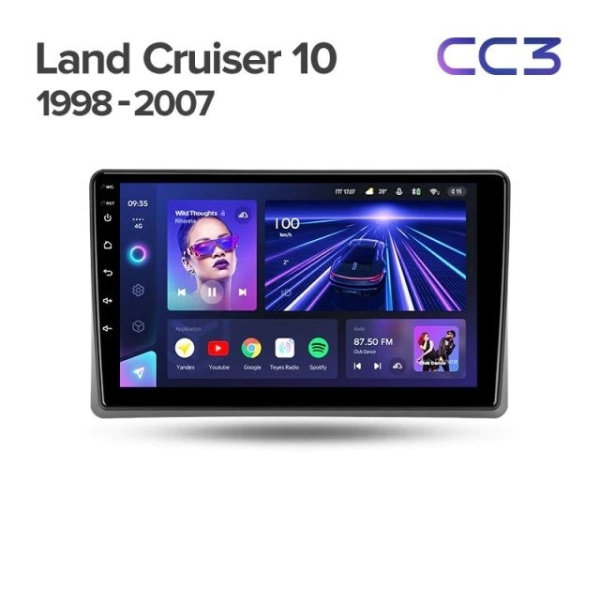 Штатная магнитола Teyes CC3 4/64 Toyota Land Cruiser 10 J100 100 (1998-2007)