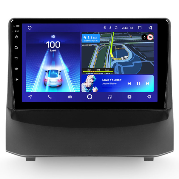 Штатная рамка (без дисплея) Teyes для  Ford Fiesta Mk 6 (F1) 2009-2018 (Для экрана 9")